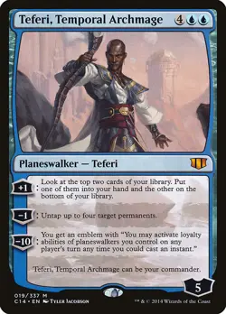 MTG Magic the Gathering Teferi, Temporal Archmage (19/397) Commander 2014 NM - Image 1