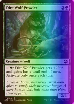 MTG Dire Wolf Prowler (179/518) Adventures in the Forgotten Realms LP FOIL - Image 1