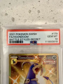 Pokemon TCG Sword & Shield Battle Styles 2021 Houndoom 179/163 PSA Graded 10 - Image 3