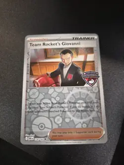 Pokemon TCG Team Rockets Giovanni 174/182 Regional Championship Promo - Image 1