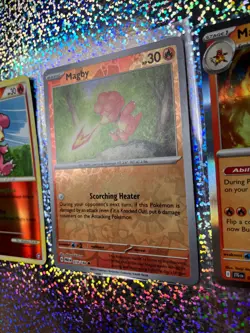 Pokemon TCG Reverse Holo Magby: Triumphant 41/102; Paradox Rift 019/182 - Image 4