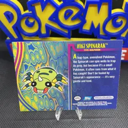 Pokemon Topps Johto Card Spinarak #167 Blue Label - Image 2