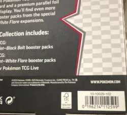Pokemon Scarlet & Violet Black & White Bolt Flare Victini Collection Box Promo - Image 2