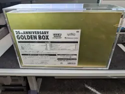 Pokemon 25th Anniversary Golden Box Japanese Sealed Pikachu Gold W/ Acrylic Case - Image 2