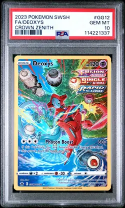 2023 Pokemon Sword & Shield Crown Zenith Deoxys PSA 10 #GG12/GG70 - Image 1