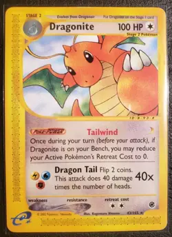 Dragonite - 43/165 - Expedition [Non-Holo] - LP - Pokemon - Image 1