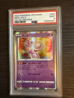 Mew 052/172 Holo 2022 Pokemon Japanese VSTAR Universe PSA 9 Mint - Image 1