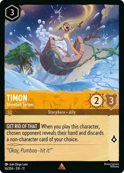 Timon - Snowball Swiper 16/204 COLD FOIL Winterspell Disney Lorcana - Image 1
