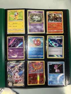 9 card pokemon lot ash’s pikachu, mew, irida, gengar, MP-damaged - Image 1