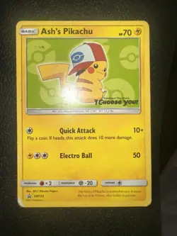 9 card pokemon lot ash’s pikachu, mew, irida, gengar, MP-damaged - Image 2