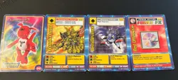 Bandai Digimon Digi-Battle 1999 12 Card Lot SkullGreymon Musyamon Champion - Image 2