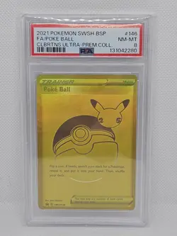 Poke Ball SWSH146 Sword & Shield Promo Cards Holo PSA 8 - Image 1
