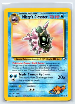 Pokemon Card - Misty's Cloyster Gym Heroes 29/132 Rare - Image 1