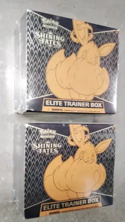 🔥LOT OF 2 Pokemon TCG Shining Fates Elite Trainer Box ETB Factory Sealed New!🔥 - Image 1