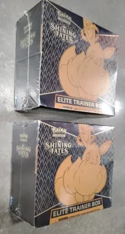 🔥LOT OF 2 Pokemon TCG Shining Fates Elite Trainer Box ETB Factory Sealed New!🔥 - Image 2