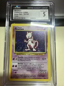 Mewtwo Pokemon 1999 Base Set 10/102 Holographic Rare Vintage Original - Image 1