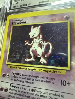 Mewtwo Pokemon 1999 Base Set 10/102 Holographic Rare Vintage Original - Image 3