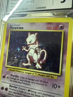 Mewtwo Pokemon 1999 Base Set 10/102 Holographic Rare Vintage Original - Image 5
