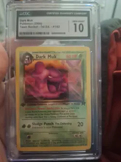 Pokemon Dark Muk 41/82 1st Edition Team Rocket CGC 10 Gem Mint - Image 1
