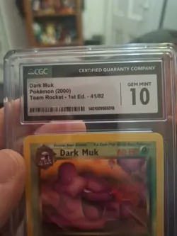 Pokemon Dark Muk 41/82 1st Edition Team Rocket CGC 10 Gem Mint - Image 3