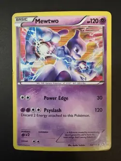 Mewtwo 53/113 Legendary Treasures Holo Pokemon TCG Damaged - Image 1