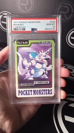 1997 Pokemon NIDOKING 034 - Cardass Bandai Pkt Monsters | PSA 10 - Image 1