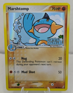 Pokemon TCG Crystal Guardians Marshtomp 38/100 Stamped Reverse Holo Near Mint - Image 1
