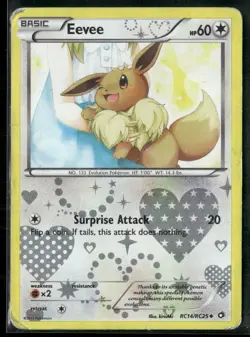 Pokemon - Eevee RC14/RC25 Legendary Treasures Radiant Collection DAMAGED - Image 1