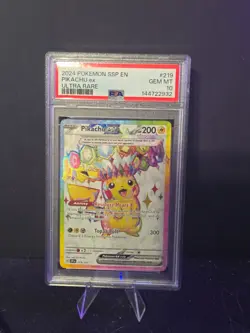 Pokemon TCG Pokemon Pikachu Ex Pikachu Ultra Rare Holo 219/191 PSA 10 - Image 1