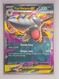 Pokemon TCG Mega Sharpedo ex 061/094 Phantasmal Flames Double Rare Holo NM - Image 1
