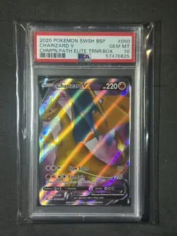 2020 Pokemon SWSH Promo Charizard V Champion’s Path #050 PSA 10 - Image 1