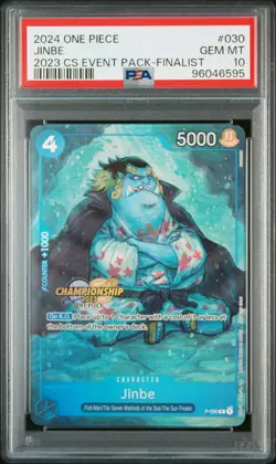 FINALIST Jinbe One Piece 2024 FOIL 2023 CS Event Pack Promo Japanese #030 PSA 10 - Image 1