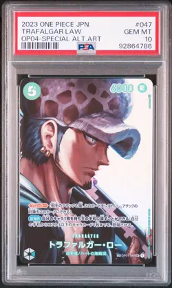 PSA10 TRAFALGAR LAW SP OP01-047 SR Japanese One Piece Trading Card - Image 1
