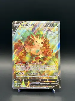 Pokemon TCG Leafeon V Alternate Art Holo Card 167/203 SWSH Evolving Skies - Image 1