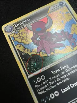 2010 Drapion Triumphant 4/102 Holo Rare Pokemon Card Kizuki With 2 SWIRLS 💫 - Image 2