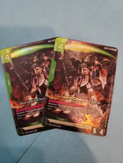 2x Gundam Card Game Newtype Rising Gundam Deathscythe GD01-025 LR Holo Foil - Image 1