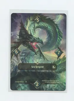 English Neverrift Trading Card Alpha 1st Edition Full Foil 062 Sea Serpent - Image 1