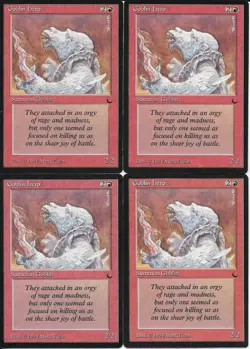 MTG: GOBLIN HERO The Dark COMMON; played, Excellent condition x4 - Image 1