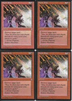 MTG: STONE RAIN Ice Age COMMON; played, Excellent condition x4 - Image 1