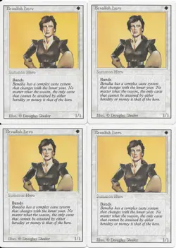 MTG: BENALISH HERO Revised (3rd) Edition COMMON; played, Excellent condition x4 - Image 1