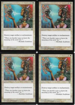 MTG: DISENCHANT Mirage COMMON; played, Excellent condition x4 - Image 1