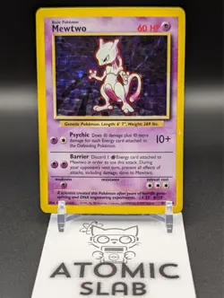 Pokemon TCG Mewtwo 010/102 Base Set Holo (LP) - Image 1