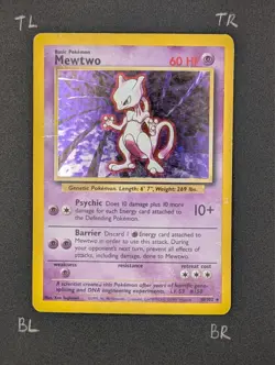 Pokemon TCG Mewtwo 010/102 Base Set Holo (LP) - Image 3