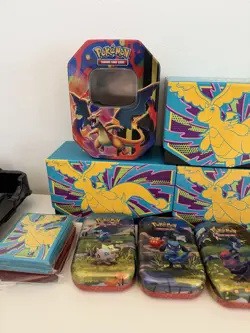 Ascended Heroes Pokemon ETBs, tins and sleeves EMPTY bundle - Image 2