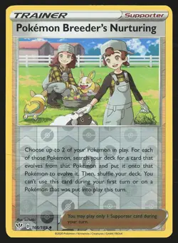 SWSH03: Darkness Ablaze Pokemon Breeder's Nurturing Reverse Holo #166/189 - Image 1