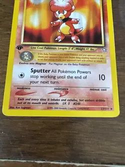 Pokemon Magby 1st Edition Neo Genesis 23/111 Non Holo Rare LP - Image 3