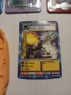 2000 DIGIMON Taco Bell PROMO SKULLMERAMON CARD +3 METAL WereGarurumon & More - Image 2