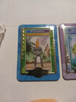 2000 DIGIMON Taco Bell PROMO SKULLMERAMON CARD +3 METAL WereGarurumon & More - Image 3