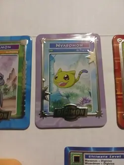 2000 DIGIMON Taco Bell PROMO SKULLMERAMON CARD +3 METAL WereGarurumon & More - Image 4