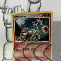 Arceus AR3 Holo Rare Platinum Arceus Pokemon Card - LP + Small Swirl Holo - Image 4